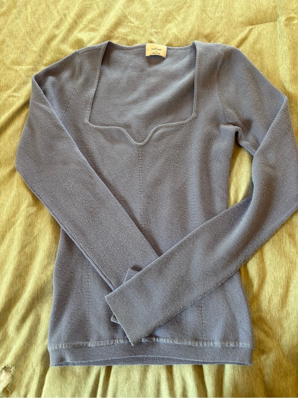 Wilfred V-Neck Knit Sweater - Dusty Lavender